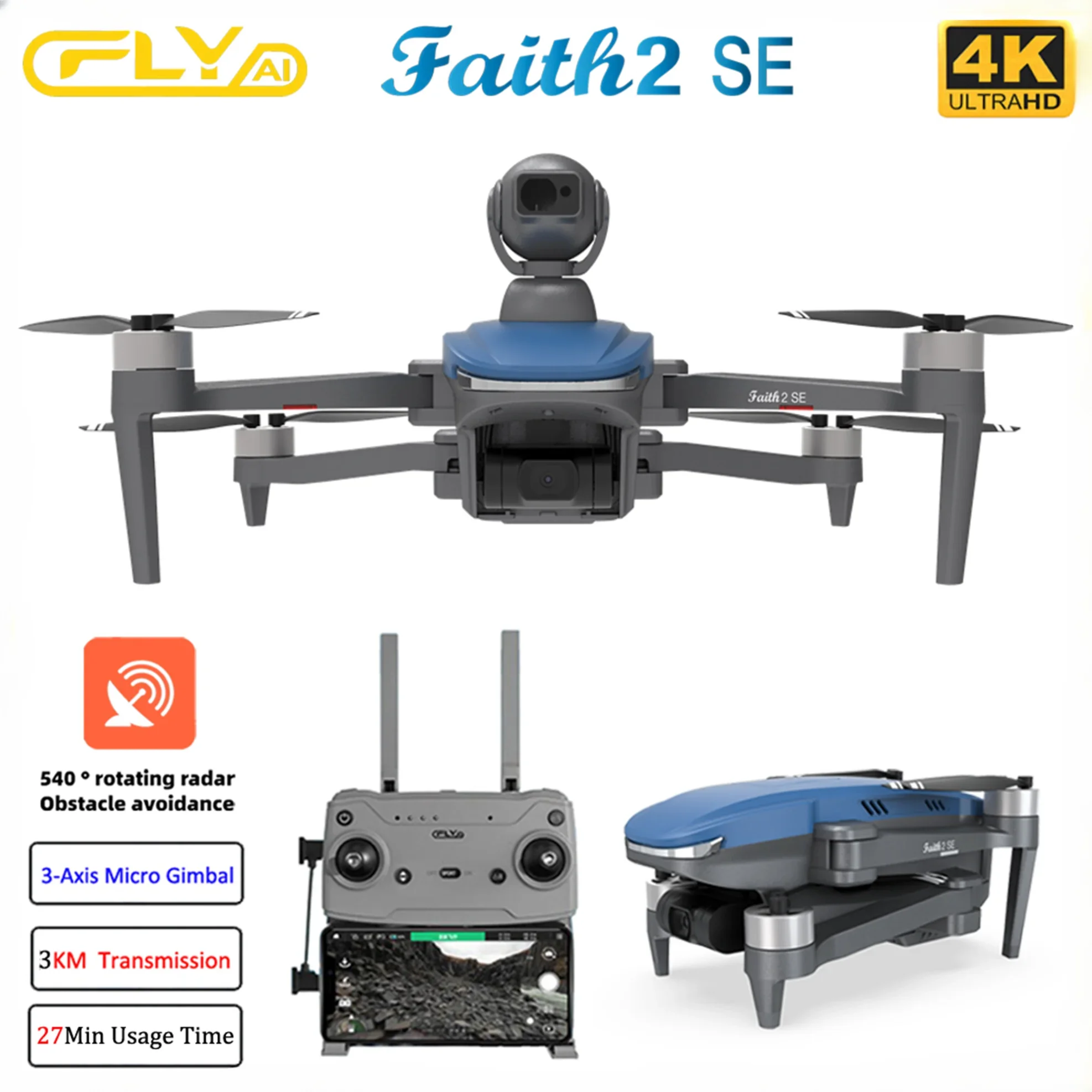 Drone Rc Fpv Manual - Faith 2 SE With 540° Obstacle