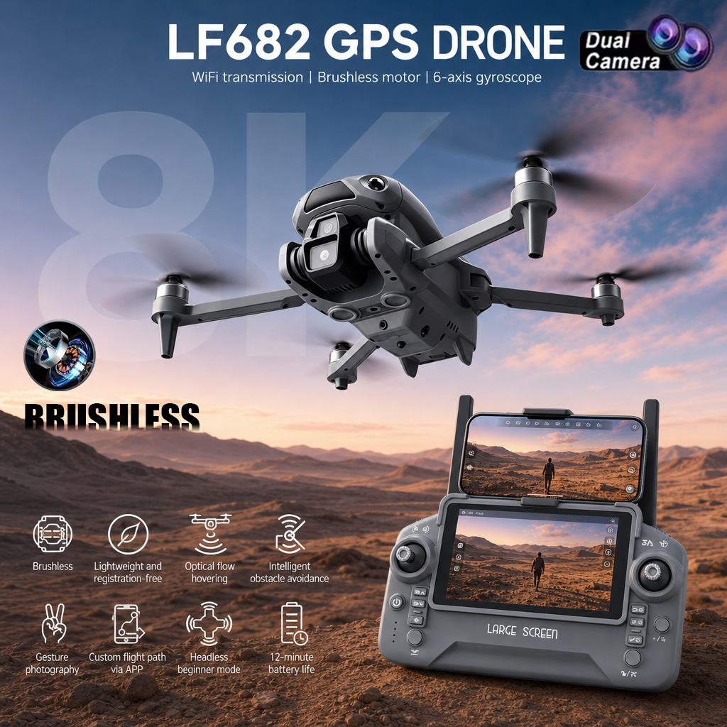 Drone Ae Rc - New LF682 Drone 8K Dual Camera