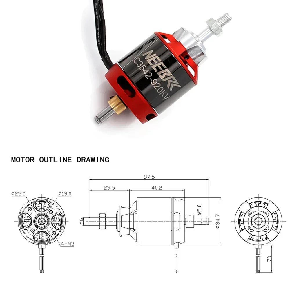1/2/4PCS 3542 920KV 1400KV Out - Drone Tech Rc review and price