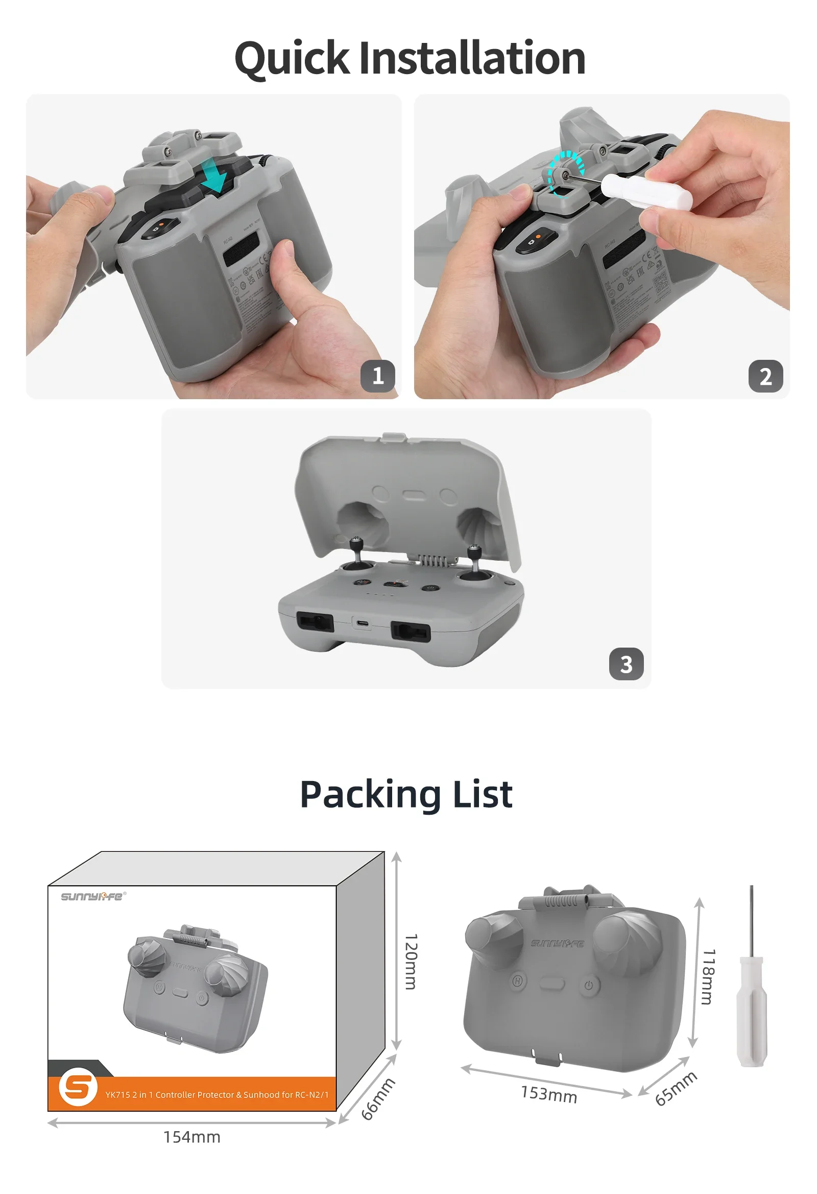 2 in 1 Controller Protector Su - Drone Dji Rc N3 review and price