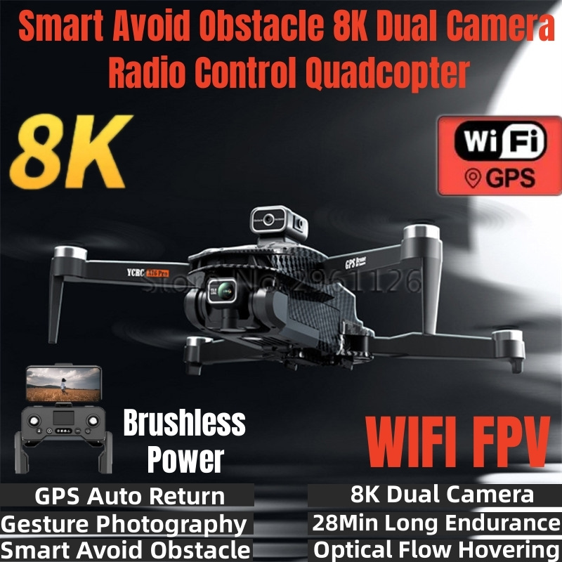 Smart Avoid Obstacle 8K Dual C - Drone Rc Fpv Manual review and price