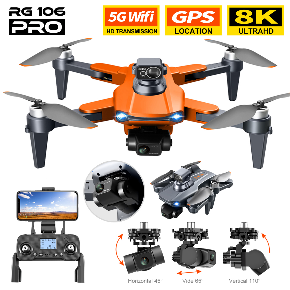 RG106 PRO Drone 8k Dual Camera - Drone Rc Fpv Manual review and price