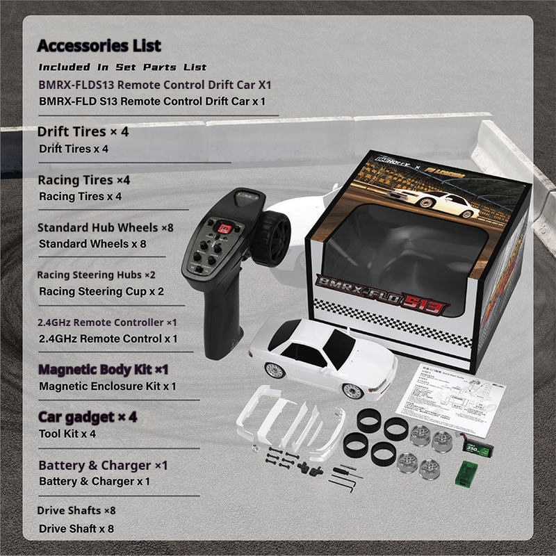 1/28 BMHOBBY BMRX FLD S13 Mini - Rc Drift Car Kit review and price